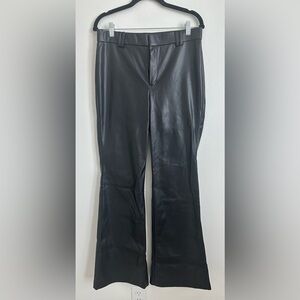Zara Jet Black Vegan Leather Trousers